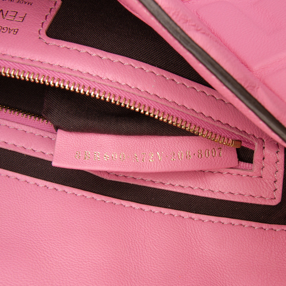 Pre-Loved Fendi Zucca Embossed Leather Baguette Satchel - Picture 6 of 12